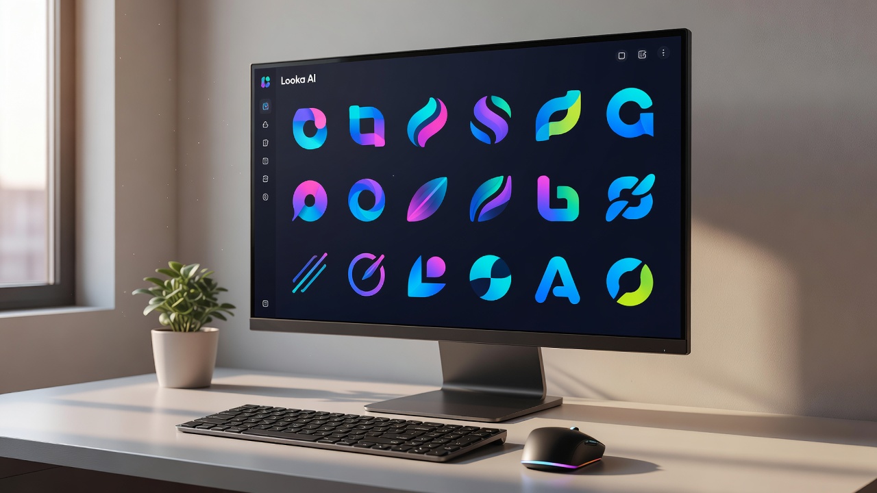 Looka AI Logo Generator Dashboard Interface